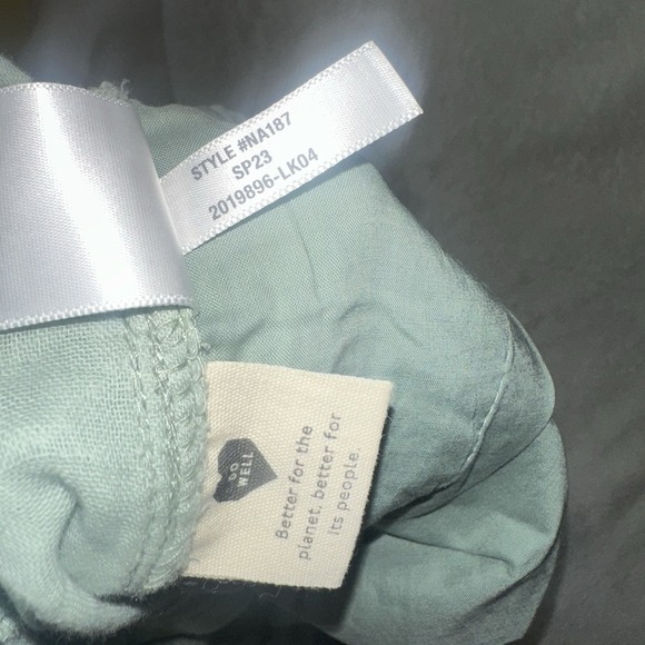 NEW Madewell Gauze Cotton Shorts Beachy Coastal Green Lightweight Minimalist M - Picture 6 of 7